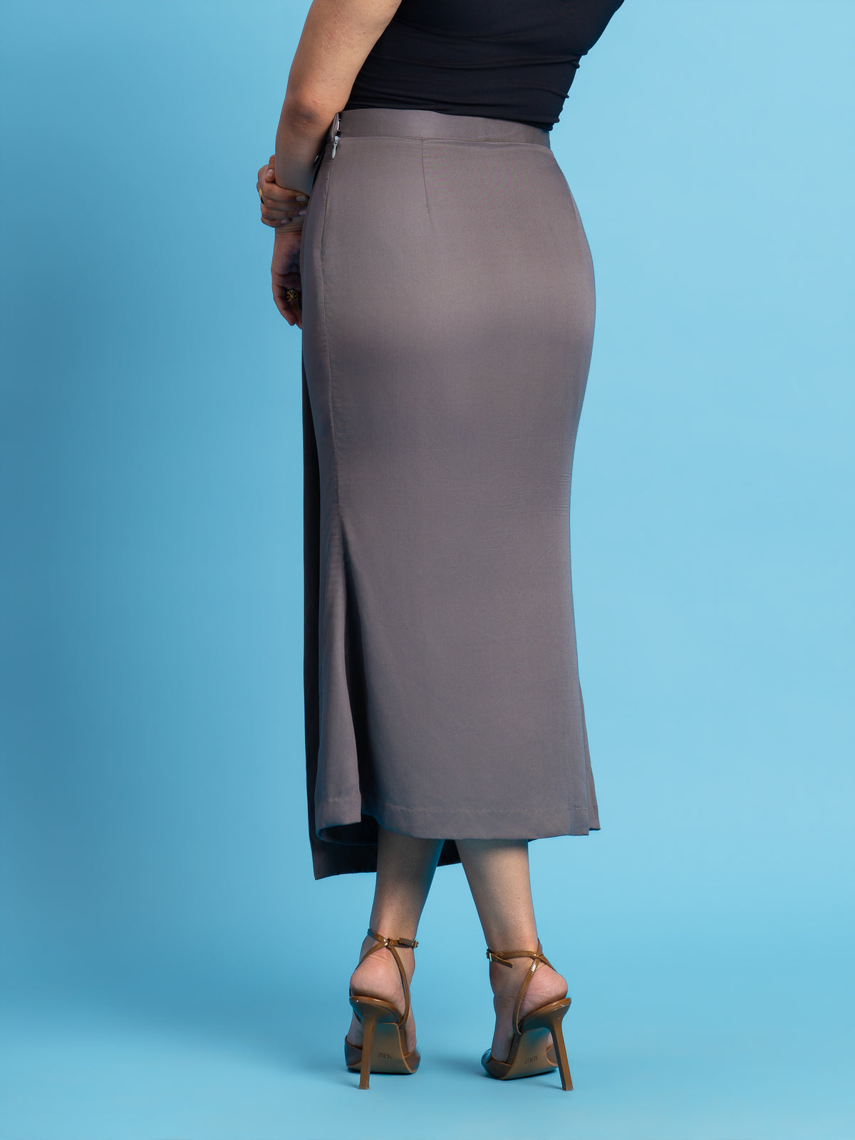Lenzing™ Modal Flared Skirt - Cinder, Grey