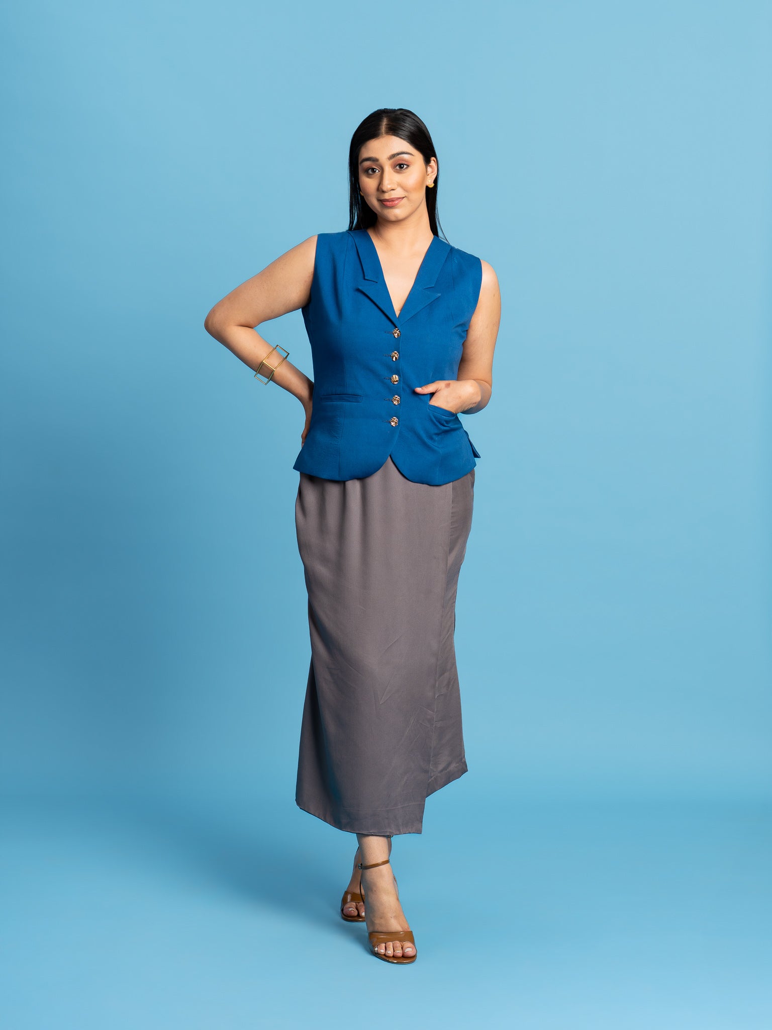 Cinder Lenzing Modal Skirt- Grey