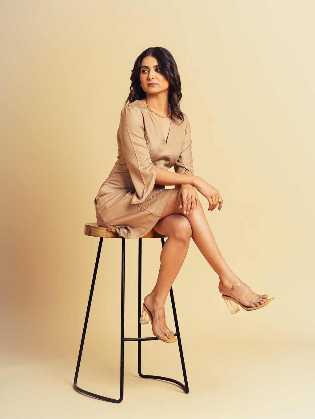 Sol Tencel Dress- Camel Brown